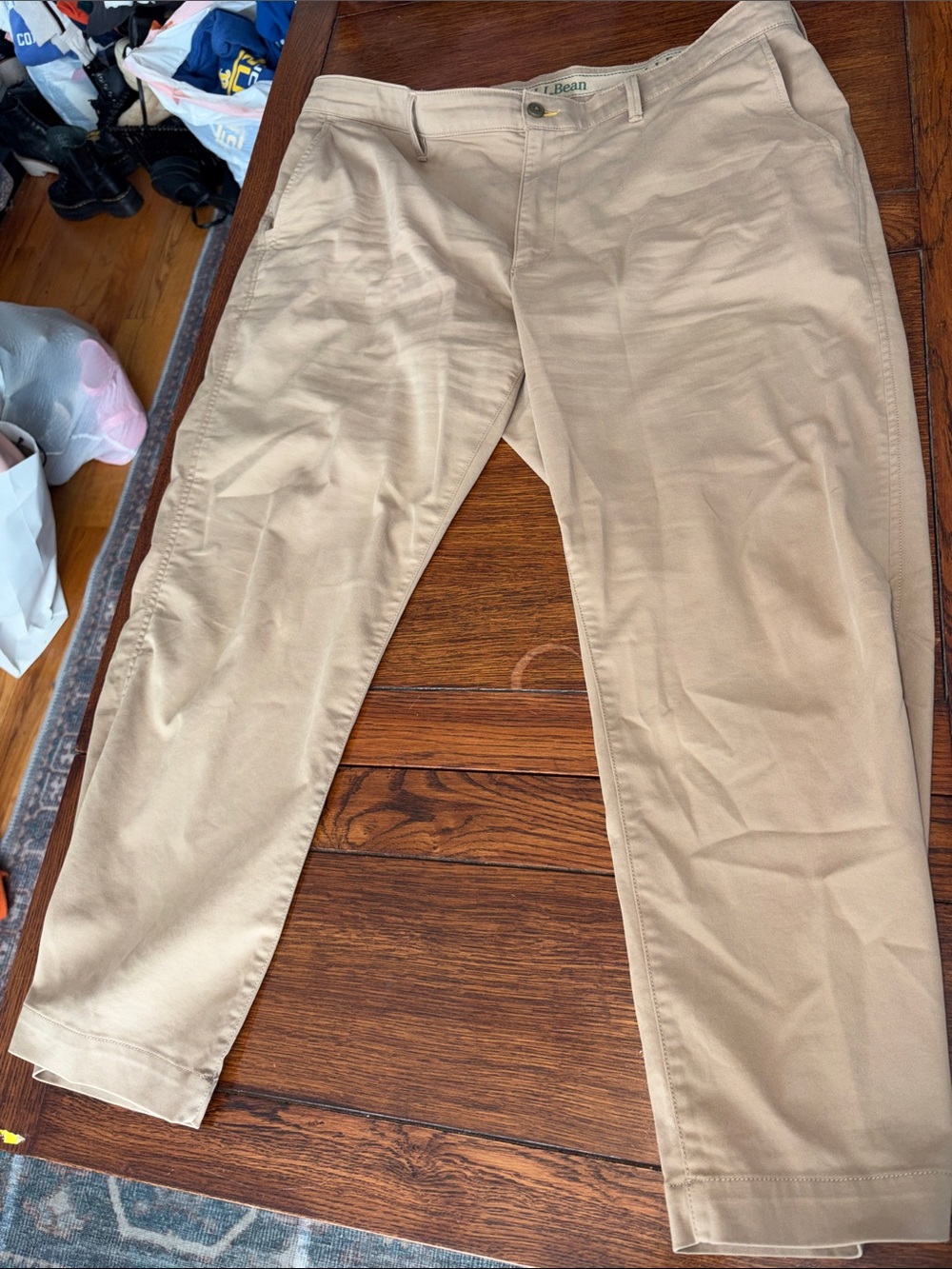 L.L. Bean Men’s Slim Straight Chinos in Tan